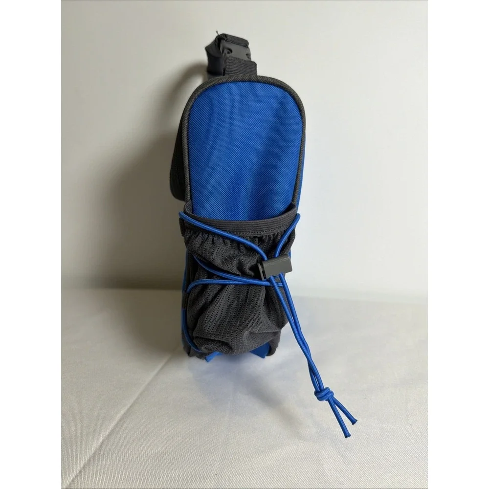 Columbia Blue Zippered Thermal Lunch Bag Tote With Bungee Drink Pocket